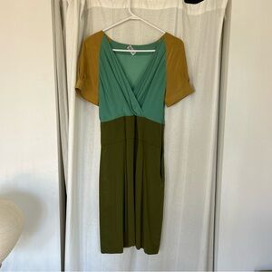 Philosophy Di Alberta Ferretti 1940s Style Silk Dress Size 4 NWOT made in italy